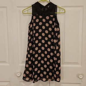 fire los angeles sleeveless polka-dot dress size M